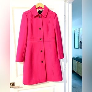 Iconic J Crew Lady Day Wool Coat in stunning fuchsia 6